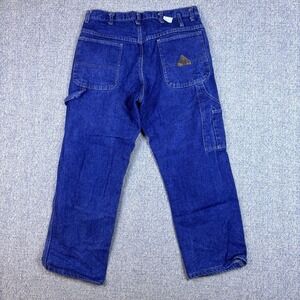 Bulwark FR Carpenter Jeans Men 36 Fire Resistant Work Wear Med Wash